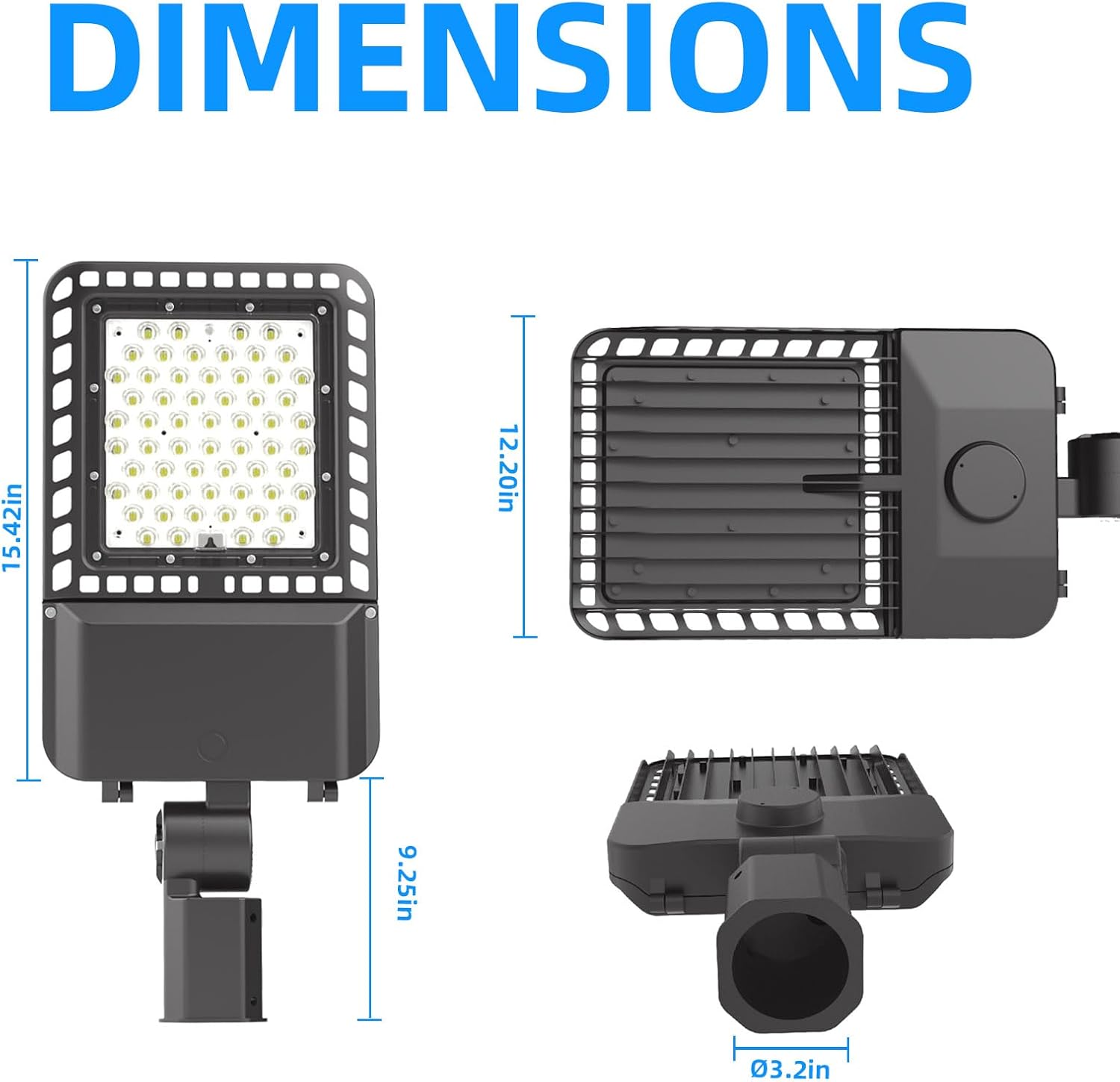 2 Pack 200W LED Parking Lot Outdoor Lights Slip Fitter Mount, 5000K 39000LM Commercial Outdoor Area Lighting with Dusk to Dawn Photocell, IP65 Waterproof LED Flood Light for Yard Driveway, ETL Listed