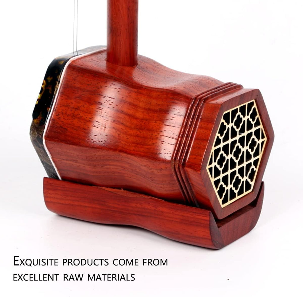 Chinese Erhu 2 Stringed Chinese Rosewood Violin Fiddle Instrument Chinese 2 Stringed Instrument with Learn DVD,Rosin, Hard Case etc, for Beginner Entry Level