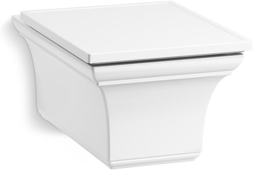 KOHLER 6918-0 Memoirs elongated dual-flush wall-hung toilet, White