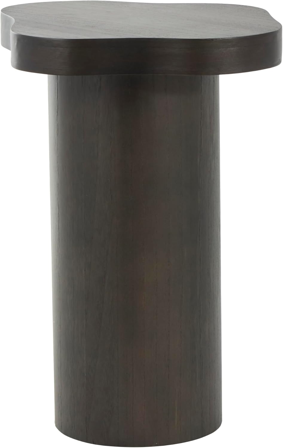 Deco 79 Wood Side End Accent Table Pedestal End Table with Rounded Square Top, Side Table 15' x 15' x 23', Black