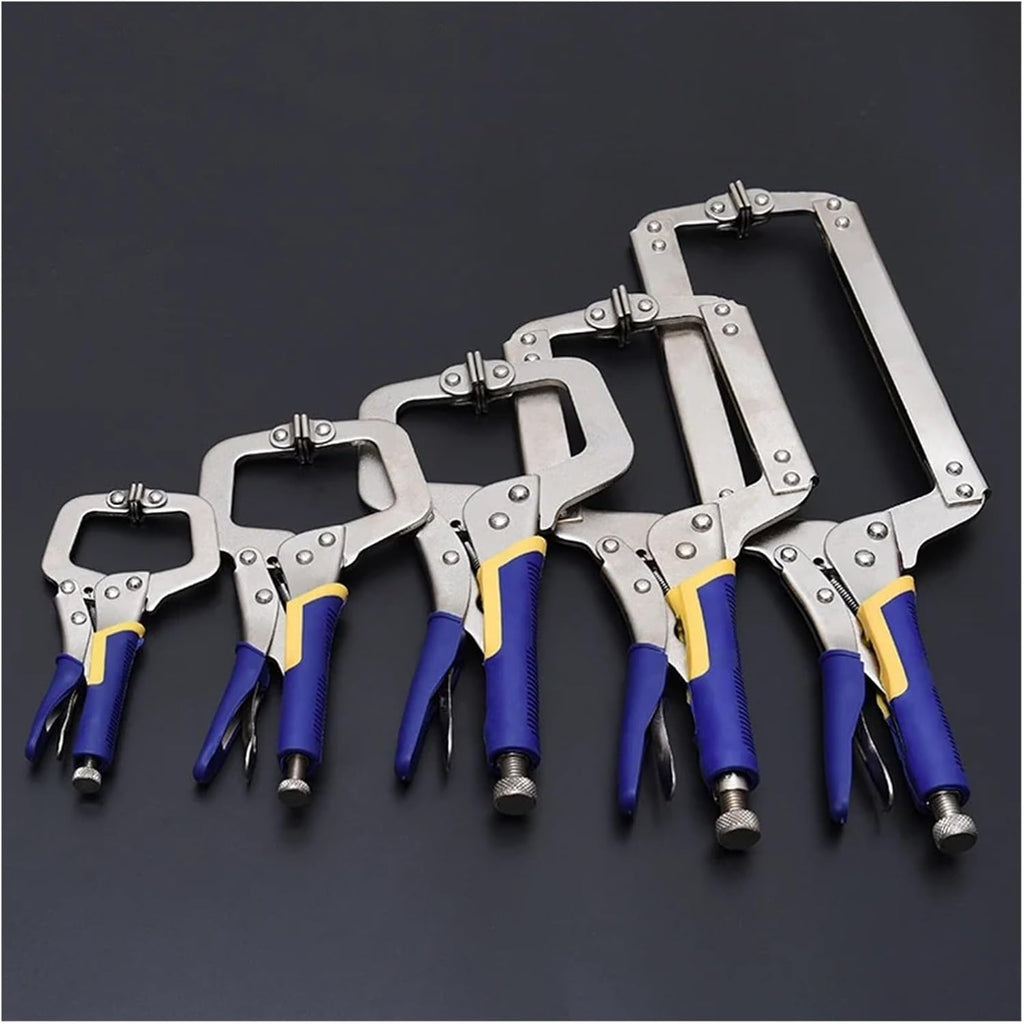 6''/9''/11''/14''/18 ''Adjustable C-Clamp Welding Pliers Locking Pliers Vice Grip Quick Weld Holders Hand Welding Fixing Tool(6inch 9inch 11inch)