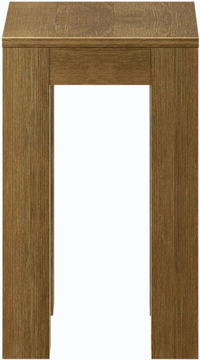 Plank+Beam Modern Rectangular Side Table, Slim Side Table for Living Room, Narrow Nightstand for Small Spaces, Wood End Table for Bedroom, Pecan Wirebrush
