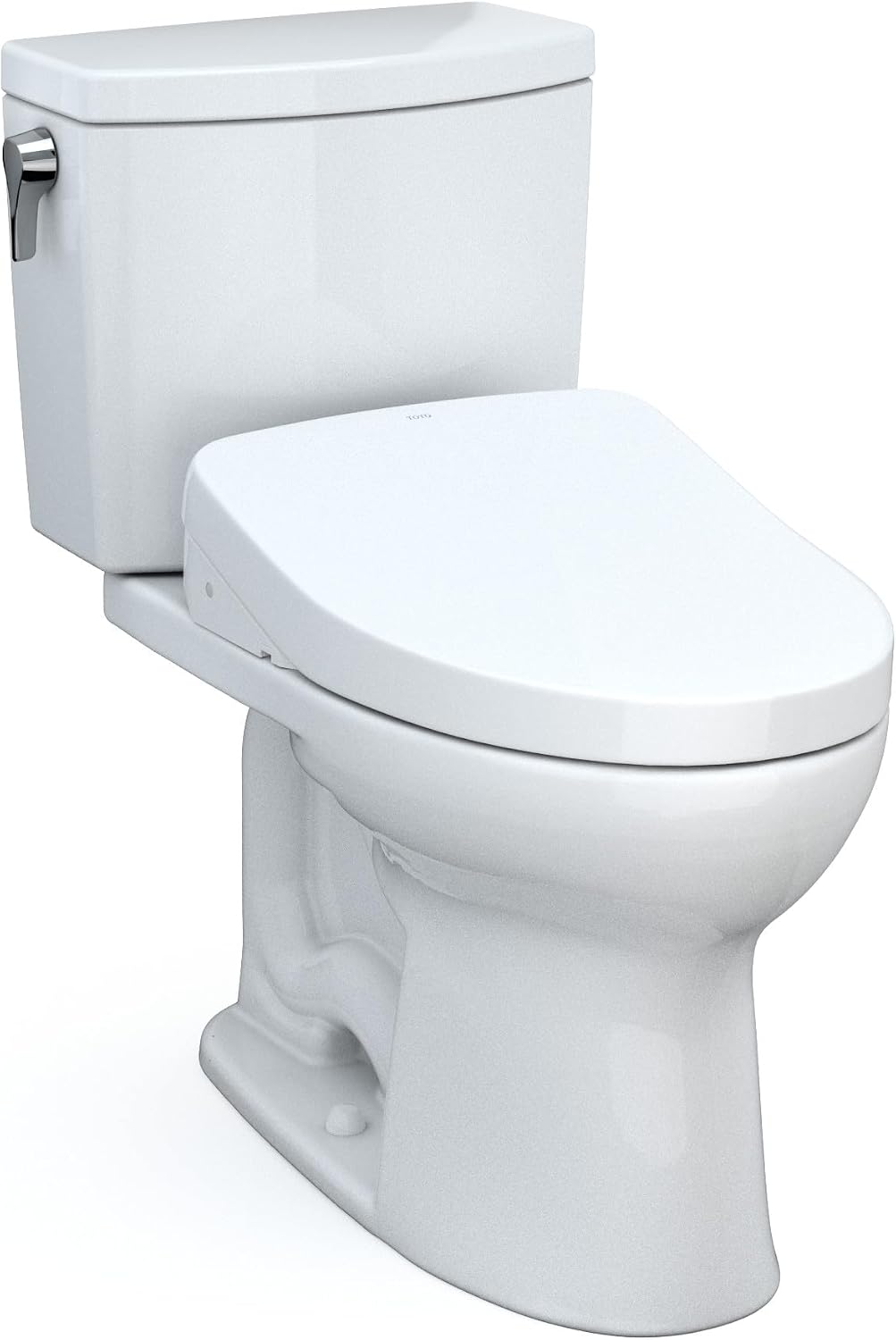 TOTO® WASHLET+® Drake® II 1G® Two-Piece Elongated 1.0 GPF Toilet and WASHLET+® S500e Contemporary Bidet Seat, Cotton White - MW4543046CUFG#01