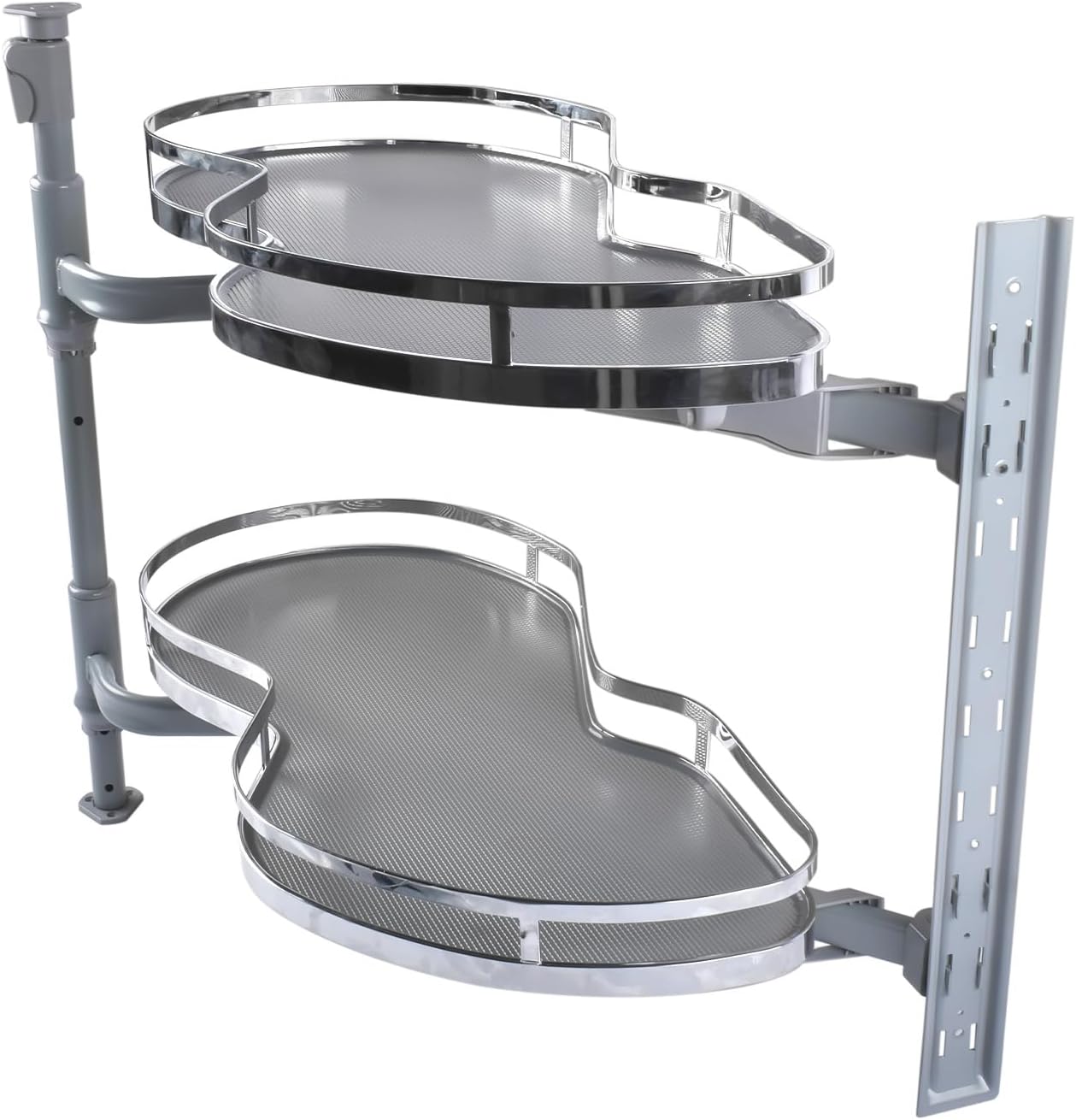 Swing Left Blind Corner Cabinet, 26'', Left Open | 2-Tier Slide Out, Magic Pull Out Organizer, Soft Close, Adjustable Height