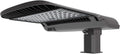 150W LED Parking Lot Light-Commercial Industrial Area Lights 4000K Daylight-Waterproof Pole Shoebox Lighting-Street Area Lights Fixture 19500lm (150W/F2-arm Mount for wall Mount)