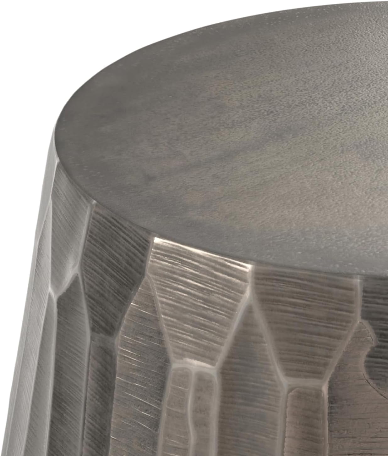 SIMPLIHOME Nellie Metal Table - 19 inch Wide Cast Aluminum Round Side Table in Graphite, Industrial Accent Table for Living Room, Bedroom, or Office with Sculptural Design, Assembled