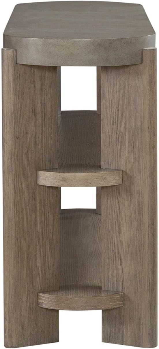 Liberty Furniture Affinity Sofa Table for Living Room - Dusty Taupe Faux Concrete Tops