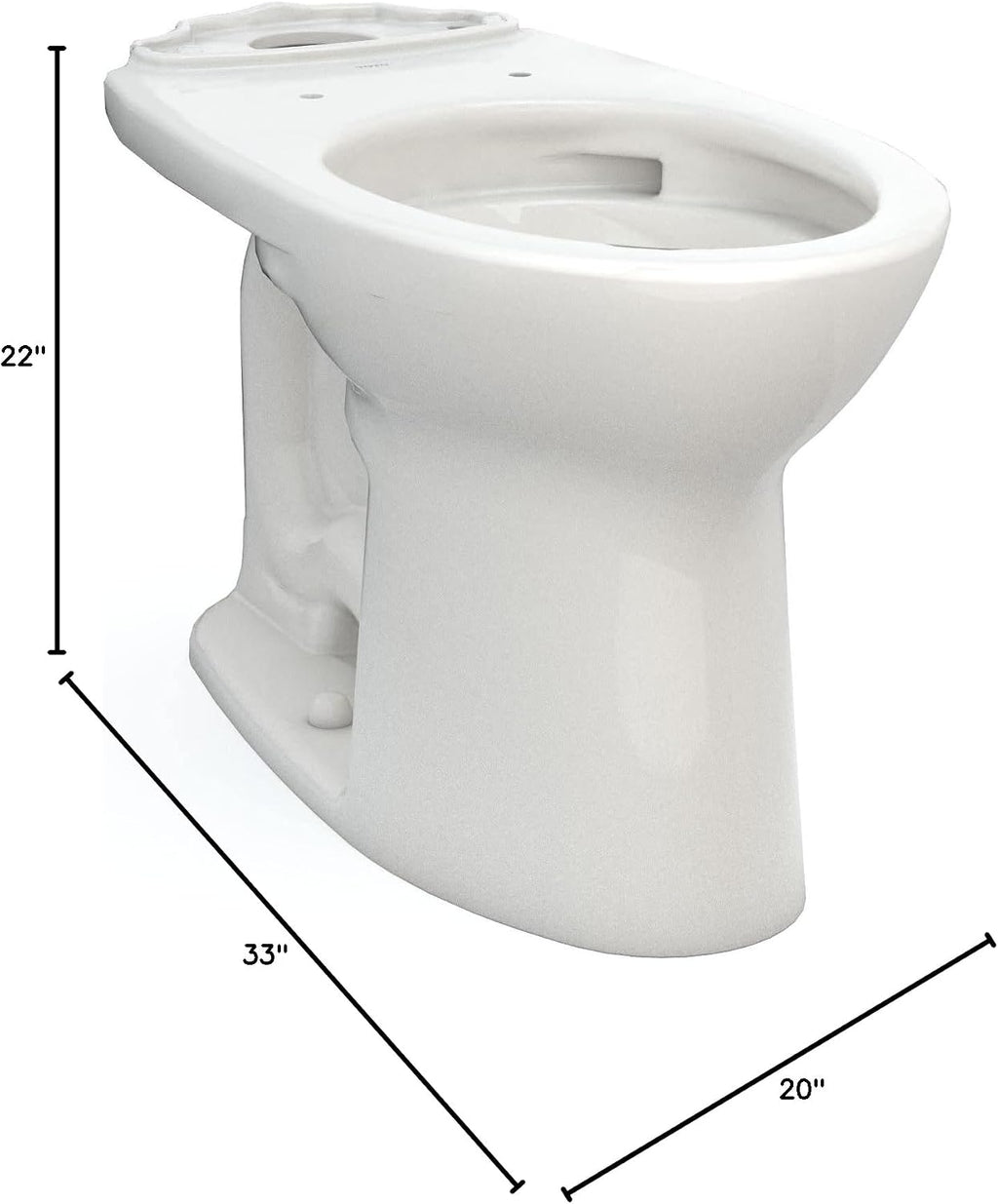 TOTO Drake Elongated TORNADO FLUSH Toilet Bowl with CEFIONTECT, Colonial White - C776CEG#11