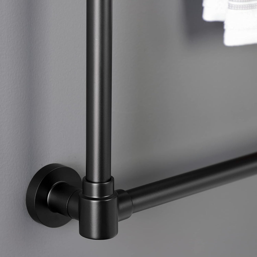 Kingston Brass DTM323030 Gallant 30 x 32-Inch Wall Mount -Towel Rack, Matte Black