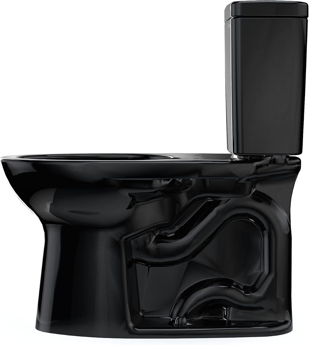 TOTO Drake Two-Piece Elongated 1.28 GPF Universal Height TORNADO FLUSH Toilet, Ebony - CST776CEF#51