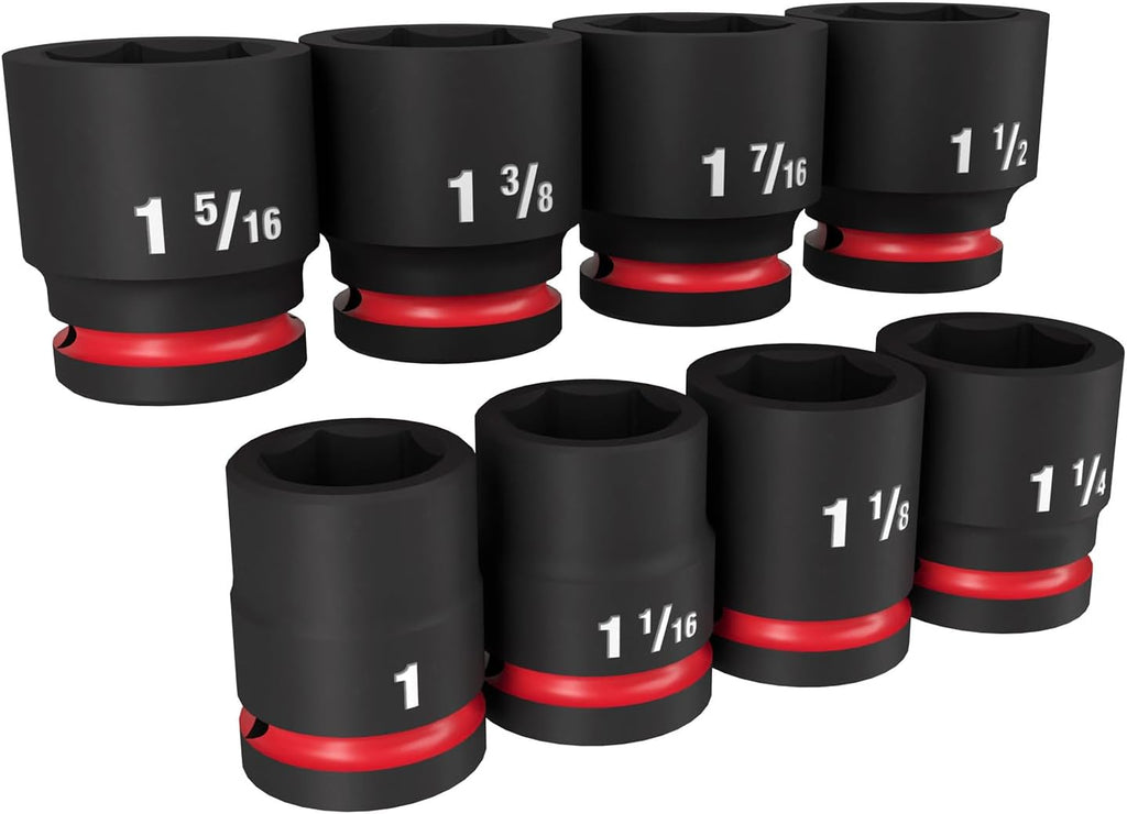 Milwaukee Electric - 8PC IMP Duty 3/4DR SAE STD 6-PT Socket Set