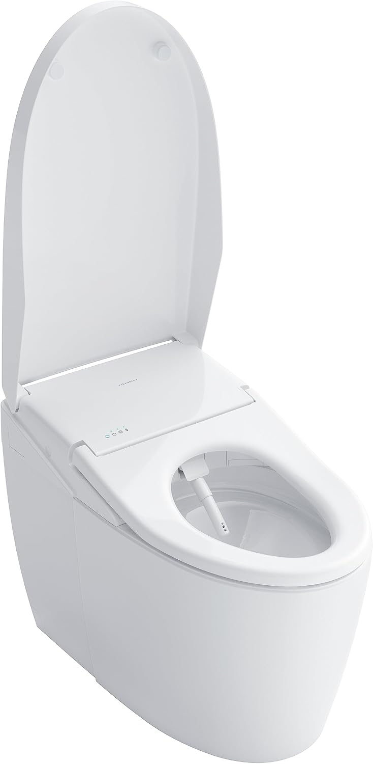 NEOREST AS Dual Flush 1.0 or 0.8 GPF Toilet with Integrated Bidet Seat and EWATER+, Cotton White - MS8551CUMFG#01