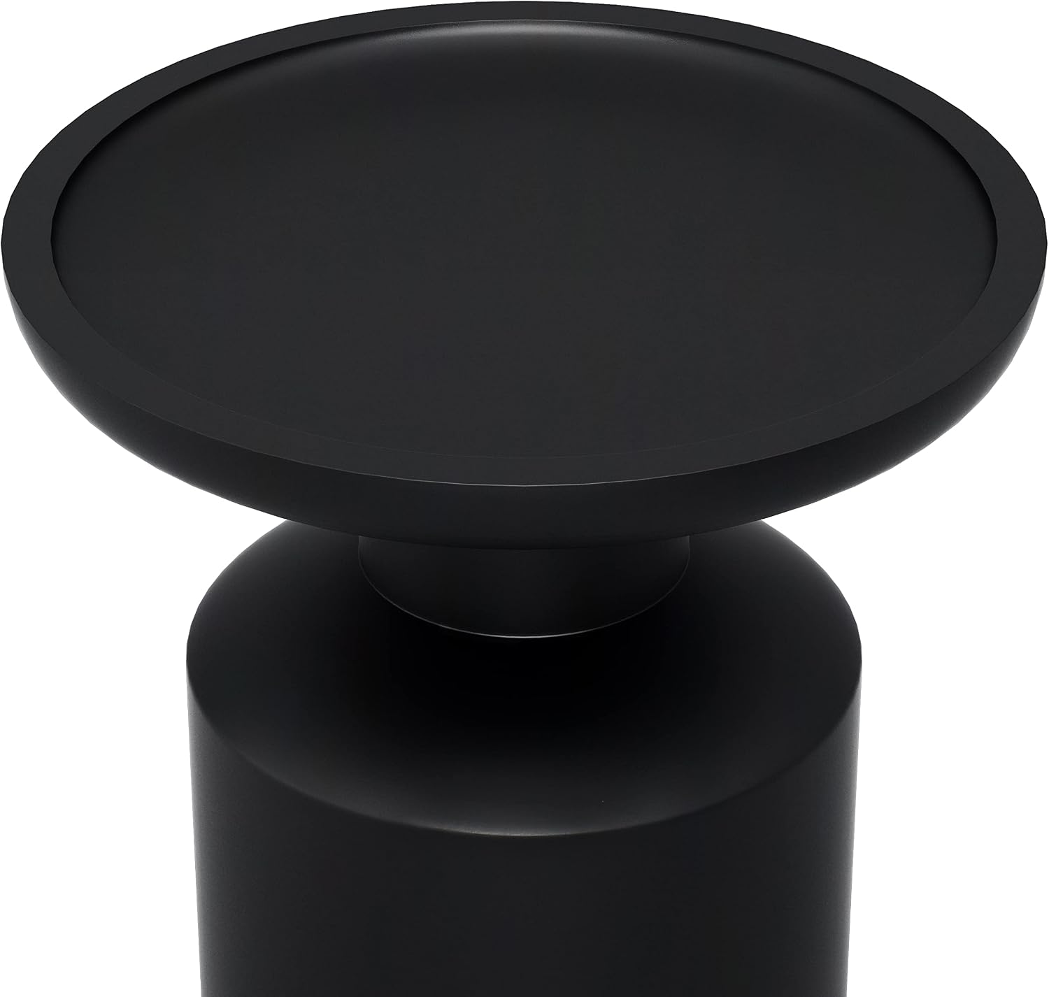 SIMPLIHOME Haynes End Table - 16 inch Wide Solid Mango Wood Round Accent Table with Sculptural Pedestal Base in Black, Boho Nightstand or Lamp Stand for Living Room or Bedroom, Assembled