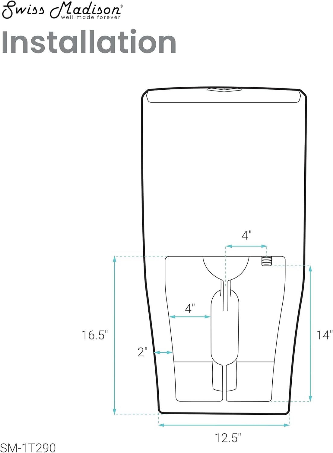 Brusque One-Piece Square Toilet Dual-Flush 1.1/1.6 gpf