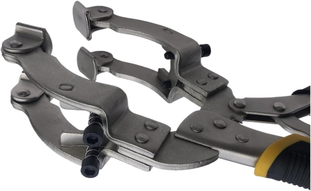 Locking C-Clamp Pipe and Tube Clamp with 4 Pads Vise Grip for Welding Woodworking 11