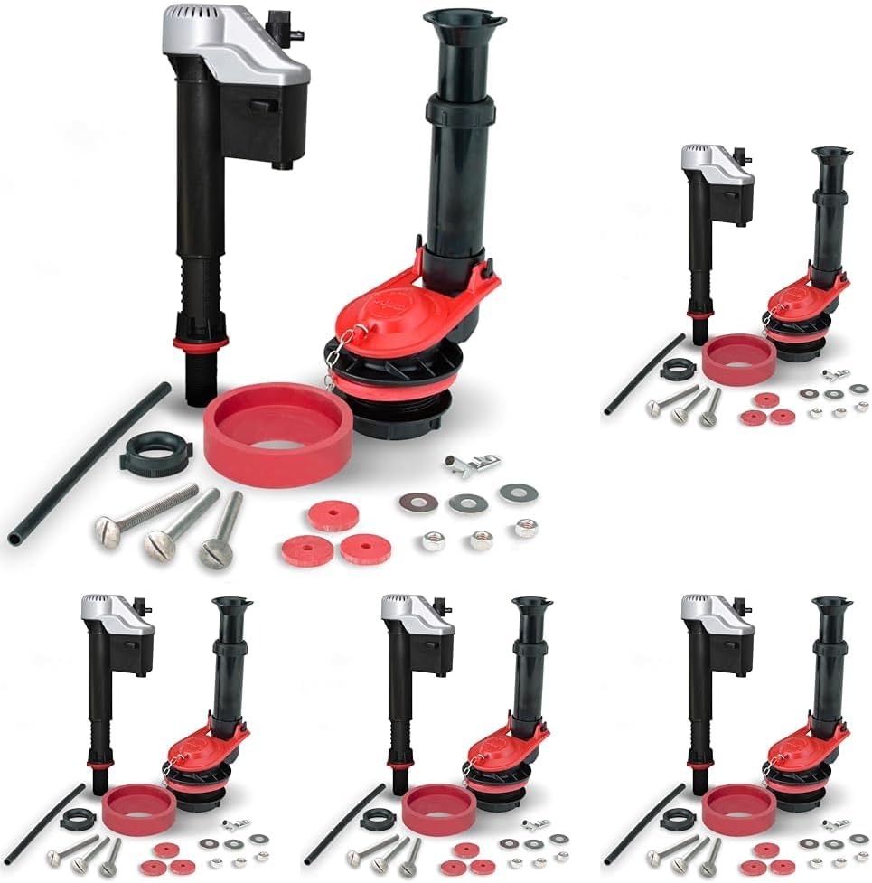 Korky Standard 2-inch Complete Toilet Repair Kit,Fixes: Running,Noisy,No/Slow Refill,and No/Weak Flush Toilets,Easy to Install,4010MP,(Pack of 5)
