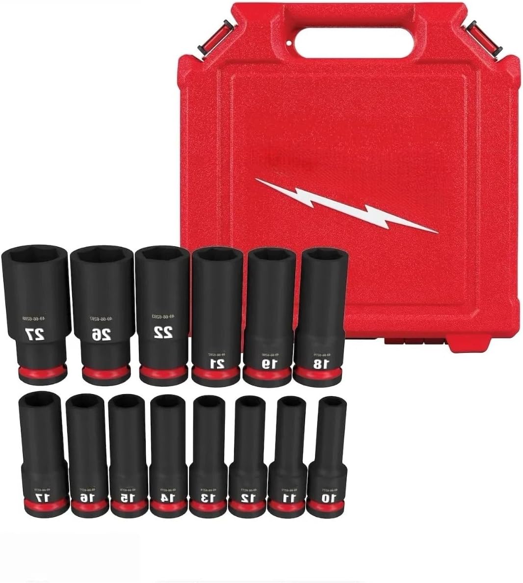 14PC 49-66-7014 for Milwaukee 1/2' Drive Metric Deep Hex Socket Set