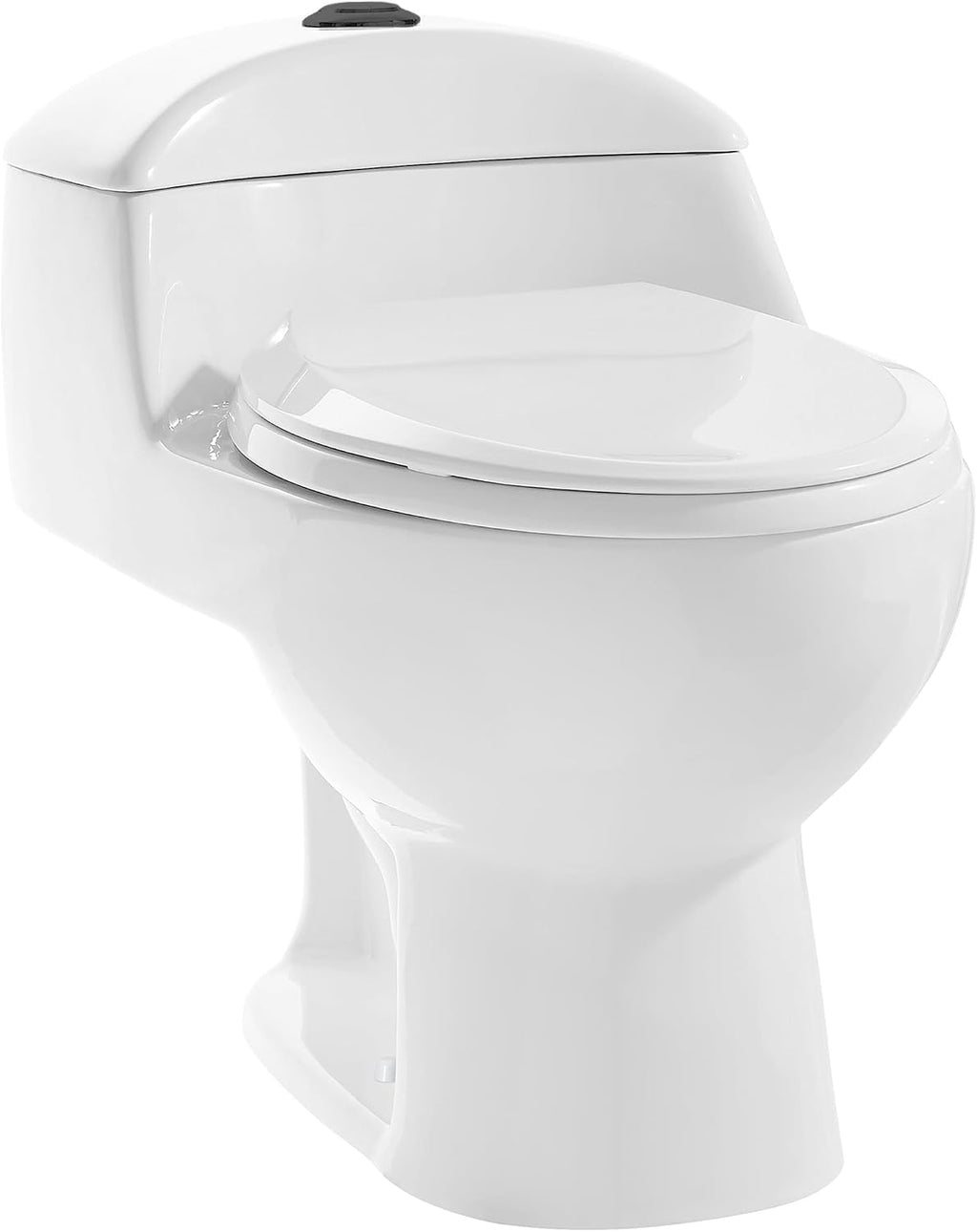 Chateau One Piece Elongated Toilet Dual Flush, Black Hardware 1.1/1.6 gpf