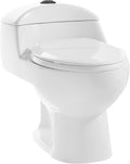 Chateau One Piece Elongated Toilet Dual Flush, Black Hardware 1.1/1.6 gpf