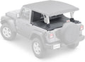 MasterTop Wind Stopper Plus and Tonneau Cover Combo Kit, Black Diamond - Fits Jeep Wrangler JL 2-Door 2018-2021 - Keeps Wind & Water Out of The Cab - Wind Breaker Blocks Backdrafts