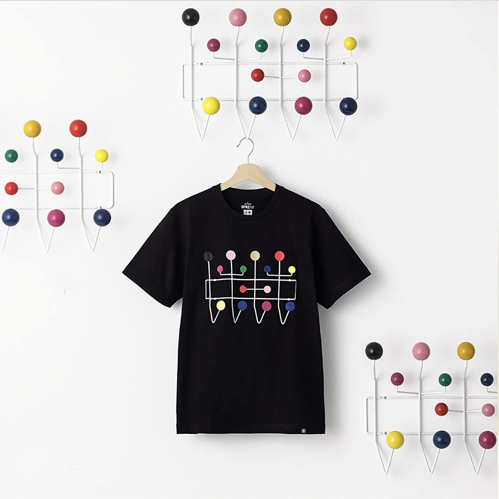 SHISEDECO Classic Hang it All Coat Rack, Mid Century Modern Wall Mounted Hooks with Painted Solid Wooden Balls, Decorative Creative Fashion Wood Hanger for Home, Bedroom (Multicolor)