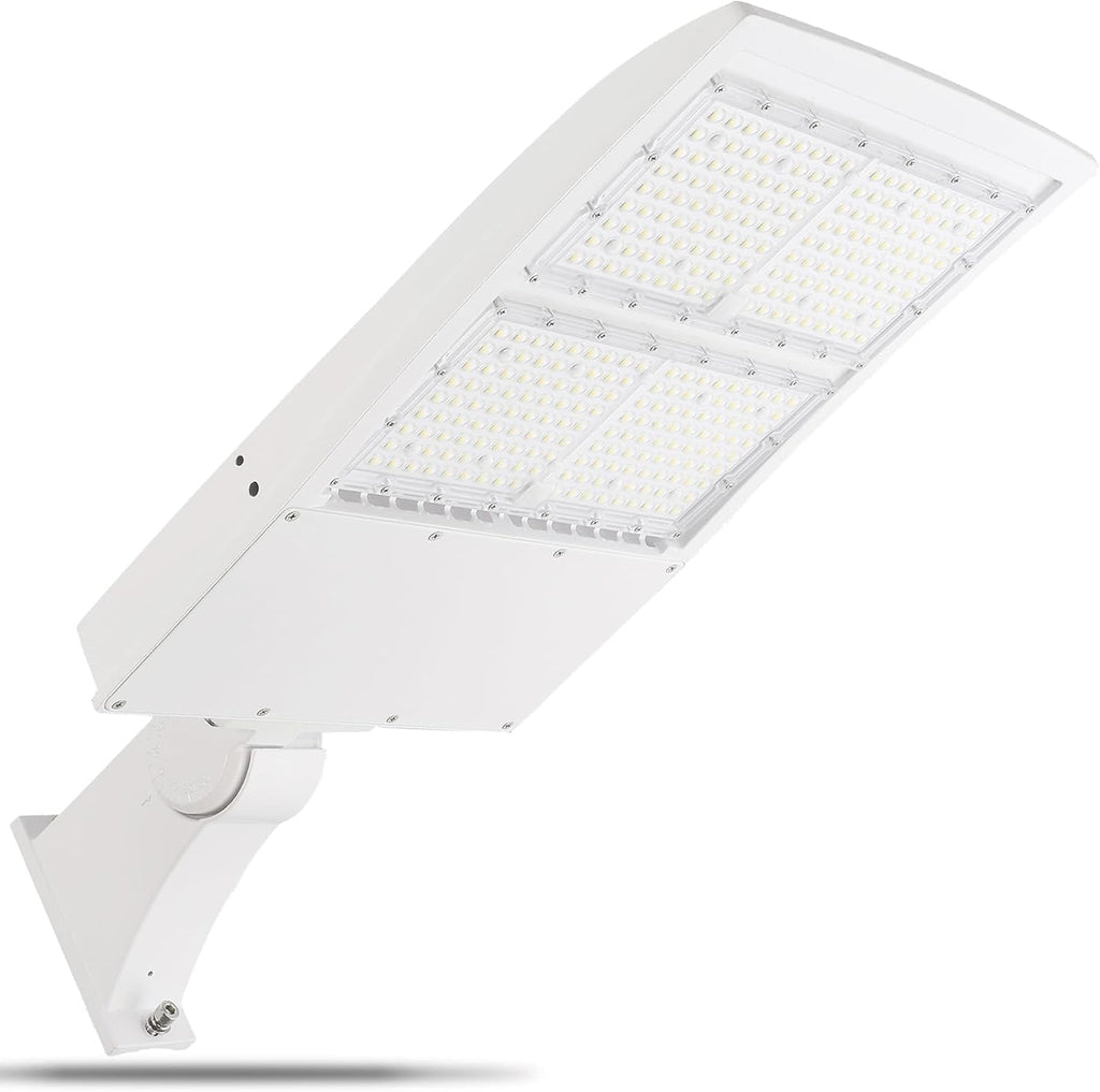 300W White LED Parking Lot Light, 42000LM LED Shoebox Area Light [1000W MH/HPS Equiv.], 5000K Dimmable Outdoor Street Lighting Fixture with Surge Protection Built-in, IP65 AC100-277V
