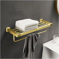 Towel Bars Towel Rails Bathroom Wall Mounted Holder Brushed Gold Black Storage Hanger Bar Movable Pole