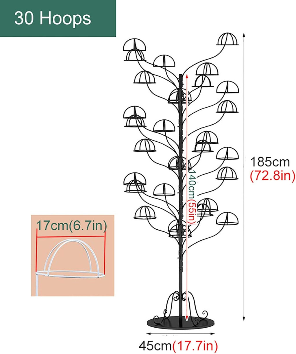 Hat Rack Hat Display Stand Large Capacity Standing Hat Rack Organizer Holder for Cowboy Hats/Baseball Caps/Wigs, Modern Muti-Tier Hats Tree Stand, Home Store