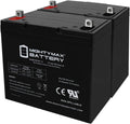 Mighty Max Battery 12V 55AH 45825 Battery Scooter Wheelchair Mobility Deep Cycle - 2 Pack