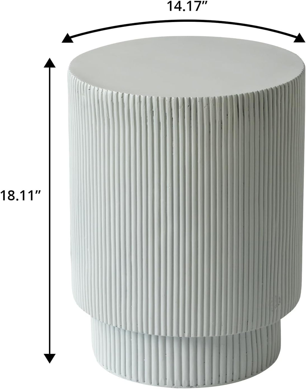 LeisureMod Eden Modern Side End Table – Indoor and Outdoor Accent Table for Living Room, Bedroom, Patio, Balcony, Porch, Garden, Small Spaces in Light Grey