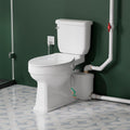 Macerating Toilet with Pump, Two-Piece Upflush Toilet For Basement, Powerful & Quiet Macerating Pump System With 3 Water Inlet & Ac Vent, 36ft Vertically, Elongated Bowl oct4