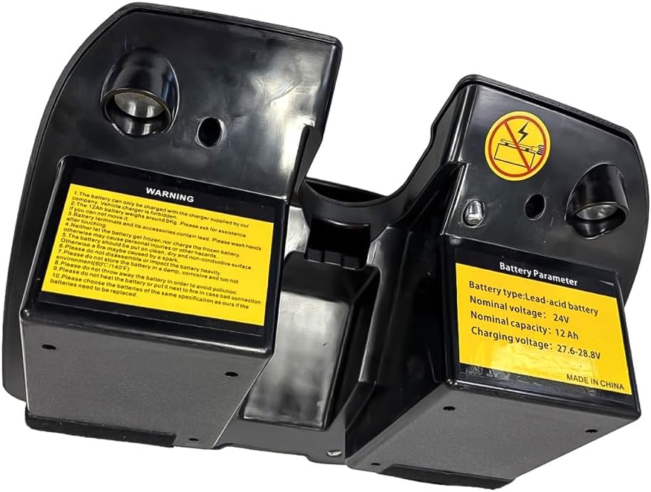 24V Battery Case for Vive/Elifecenter W3431 MS31 Series Mobility Scooters with 2PCS 12V 12AH Lead Acid Batteries, Factory Original Replacement