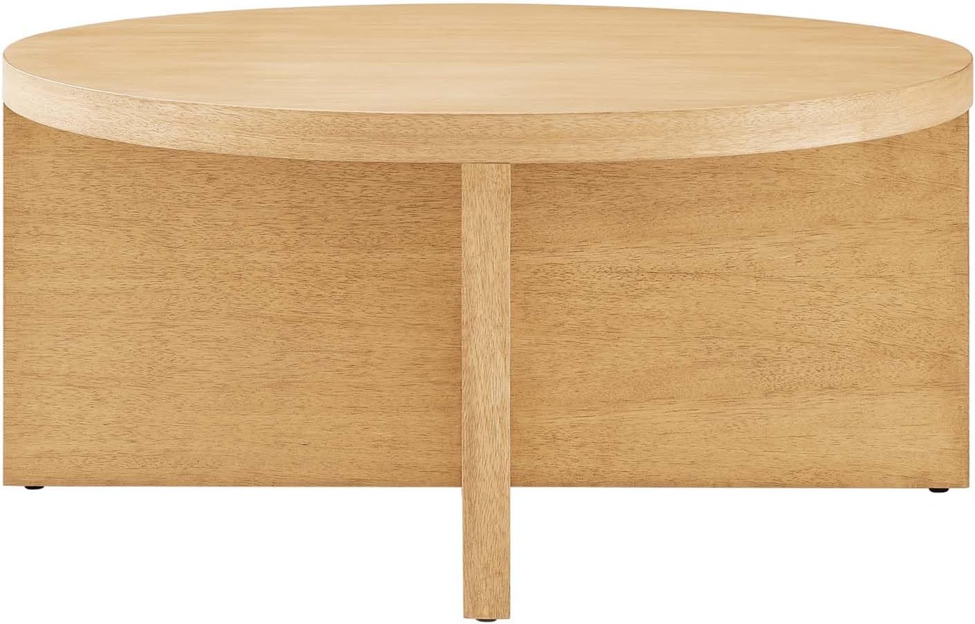 Modway EEI-6580-NAT Silas Round Wood Coffee Table, Natural