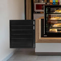 Swinging Door Cafe Doors,Solid Wood Swing Door Interior Saloon Half Partition Doors with 3 Hinges for House Kitchen Shop Entrance Pub Porch(31.5x35.4in-Black)