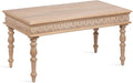 Kate and Laurel Patresa Traditional Carved Rectangle Wood Coffee Table, 36 x 20 x 18, Light Natural, Decorative Rectangular Living Room Table with Storage for Useful Home Decor