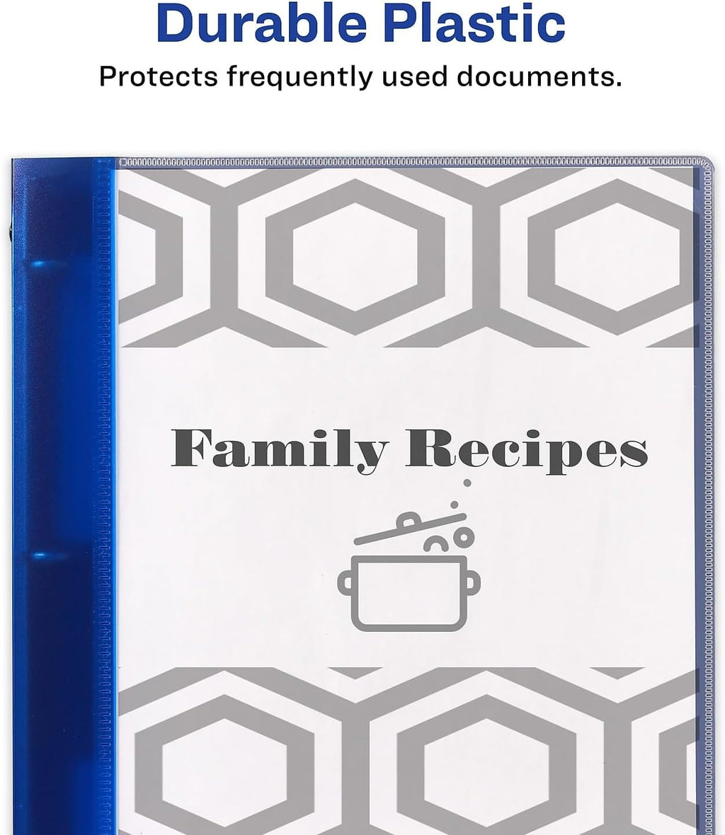 Avery 1/2-inch 3-Ring Flexible Poly Binders, Blue, 12/Carton17670VS