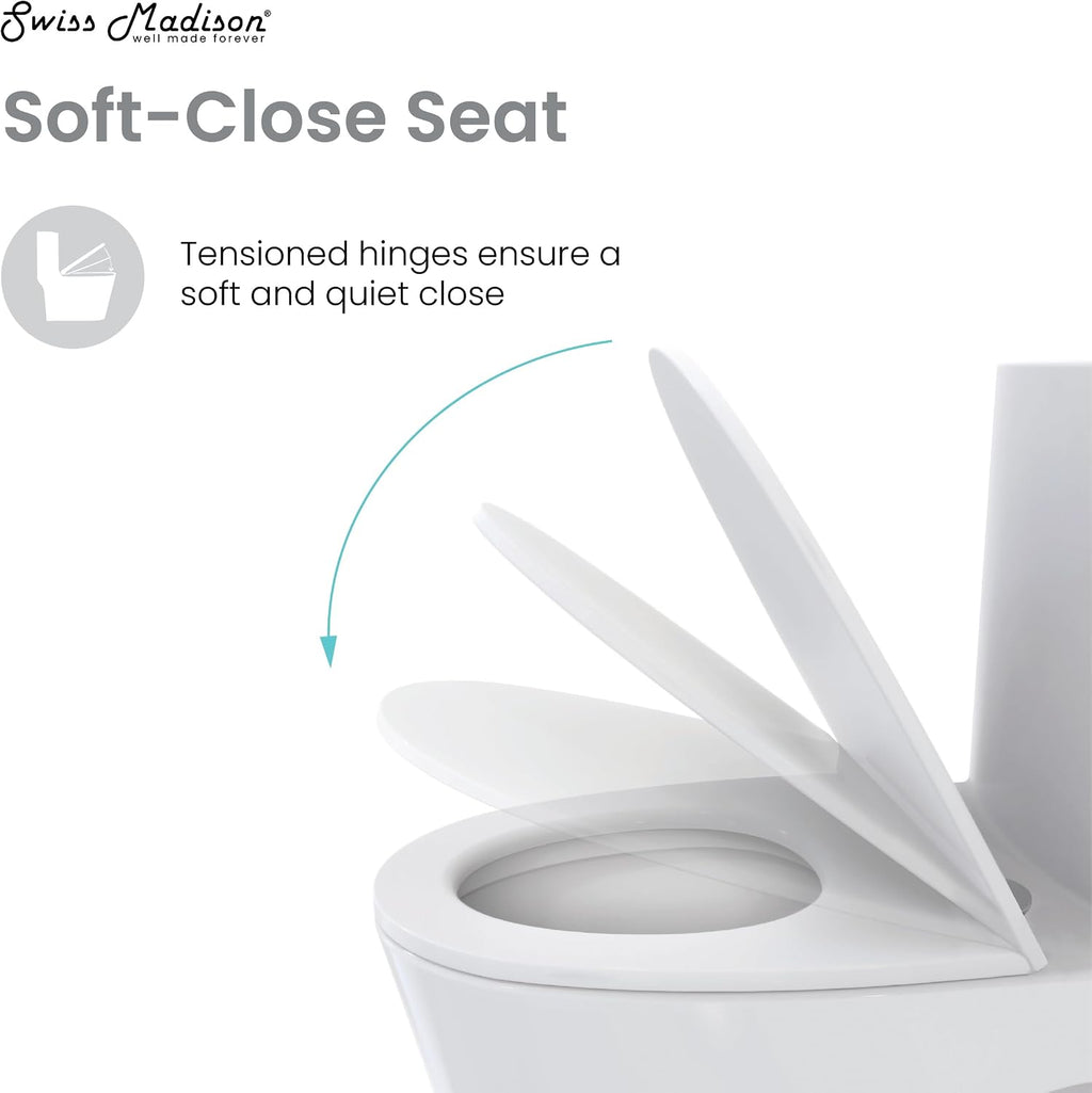 Malta II One-Piece Round Toilet with Left Side Flush, 10' Rough-In 1.28 gpf