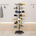Hat Rack Hat Display Stand 7 Tiers Large Hat Racks Floor Stand with Wheels, Movable Standing Baseball Caps Display Holder - Place 35 Hats, Easy to Assemble