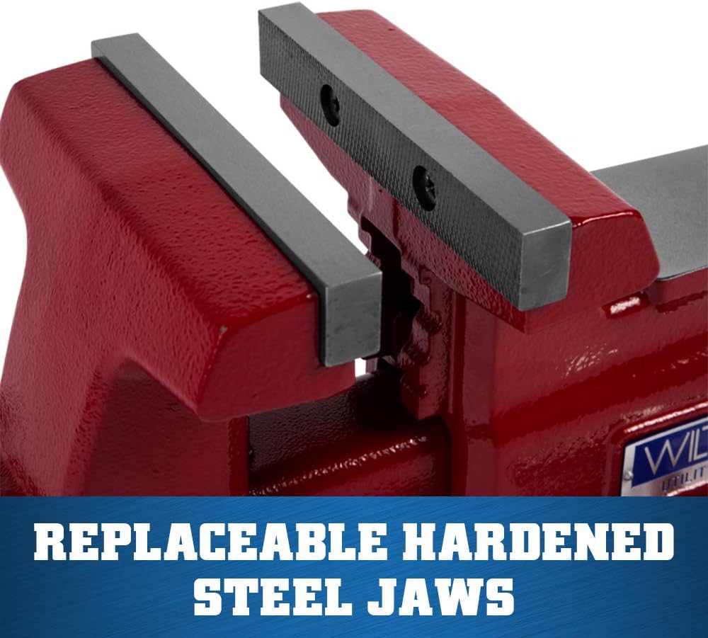 Wilton Utility HD Bench Vise, 6-1/2' Jaw Width, 6-1/4' Jaw Opening, 4-1/4' Throat (Model 656UHD)