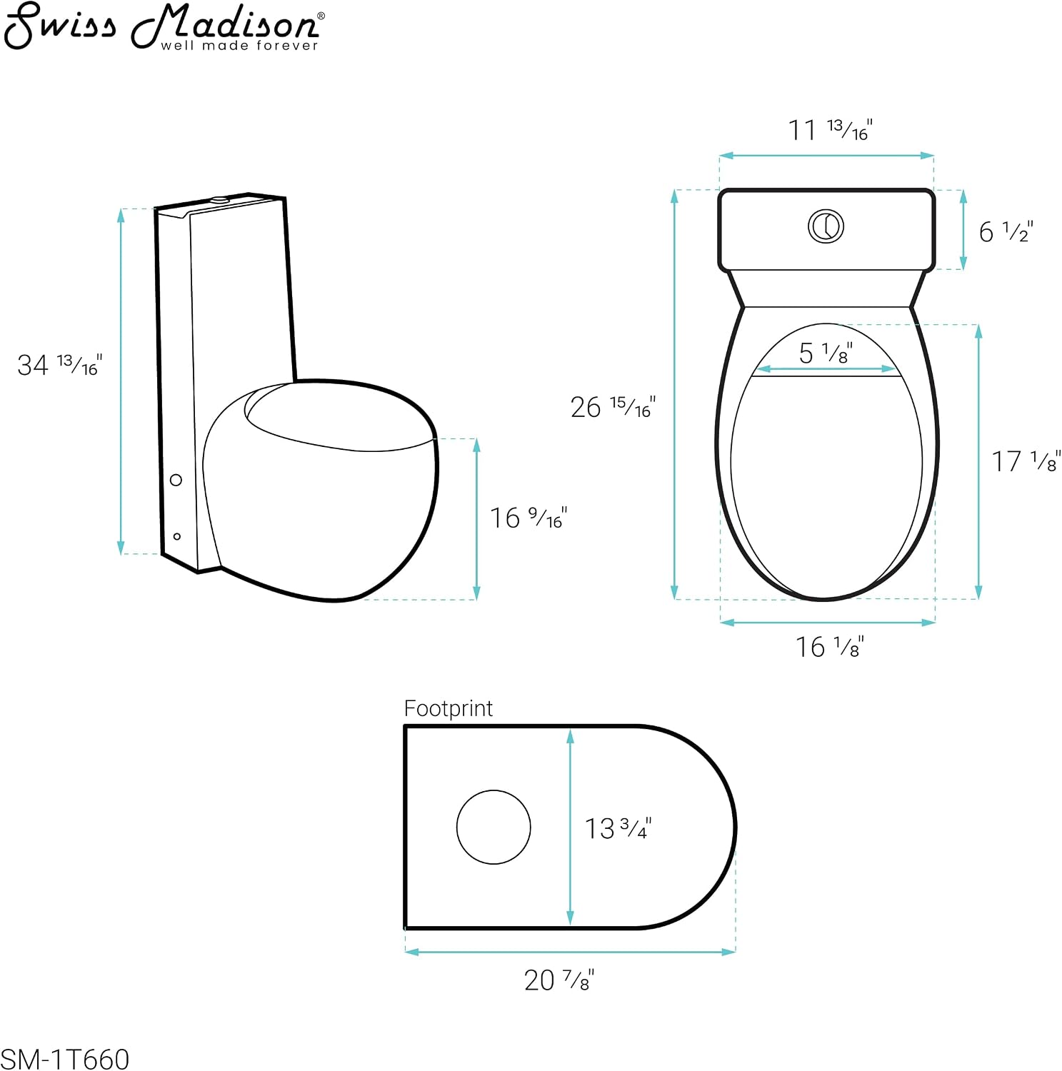 Swiss Madison Plaisir One-Piece Toilet, ADA Toilet, Elongated Egg Toilet Dual-Flush 1.1/1.6 gpf, Glossy White