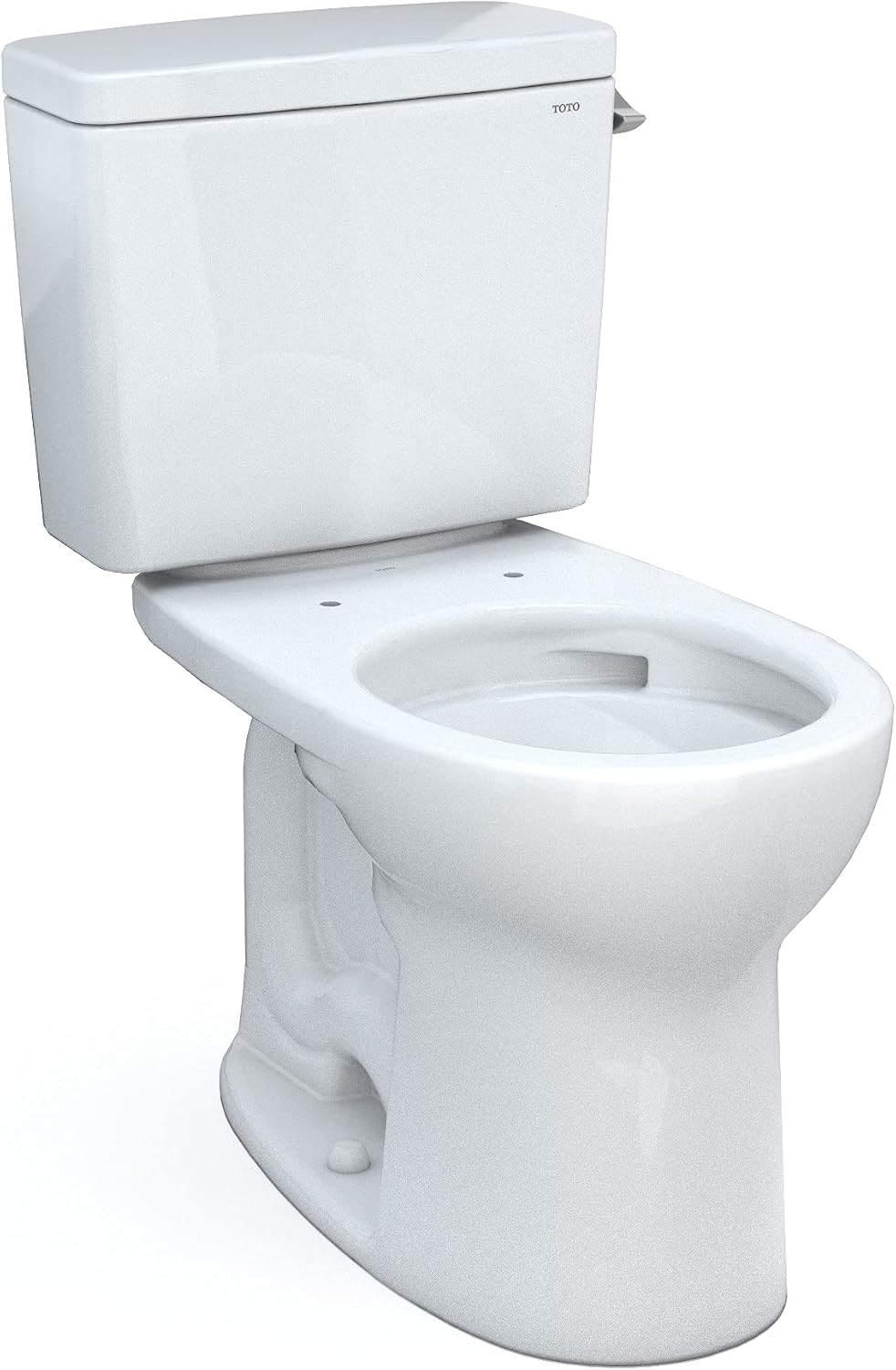TOTO Drake Two-Piece Round 1.28 GPF Universal Height TORNADO FLUSH Toilet with CEFIONTECT, Cotton White - CST775CEFRG#01