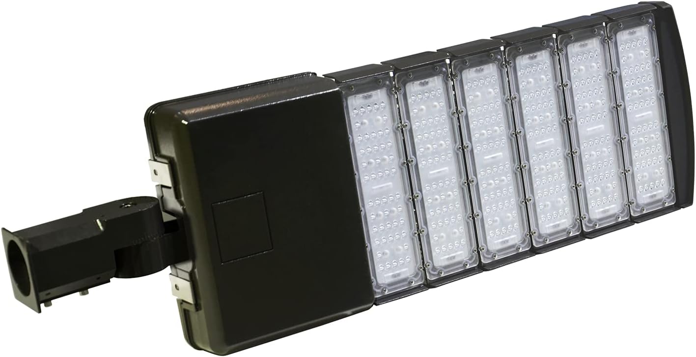 LED Parking Lot Lights 300W Shoebox Light Pole Fixture Lighting Outdoor Site Street Area Light Garage Lighting Road Light 39000 Lumen Daylight White 5000K