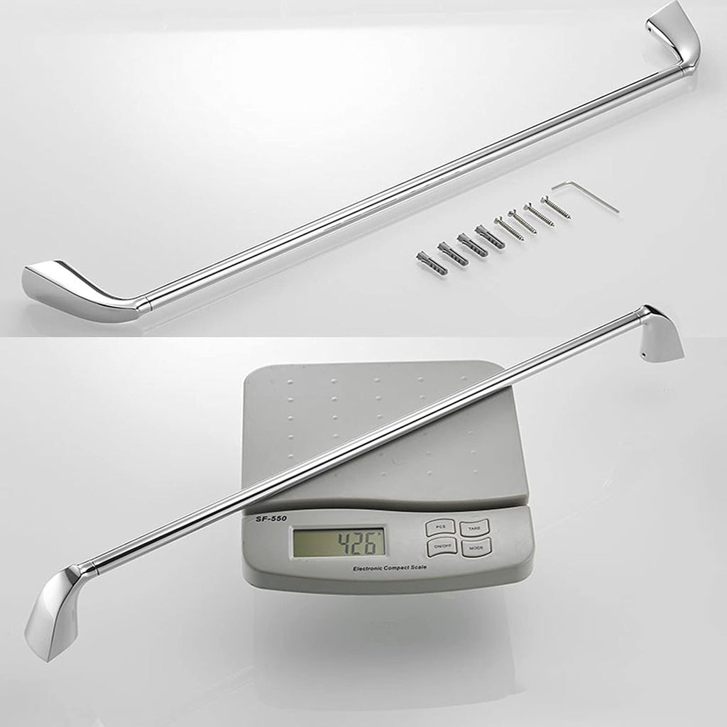 Towel Rail for Bathroom, 50cm/60cm Single Towel Bar Rail for Bathroom,Wall Mounted Towel Rod Holder,Polished Chrome Finish Screws Mounting/50cm (Size : 60cm)