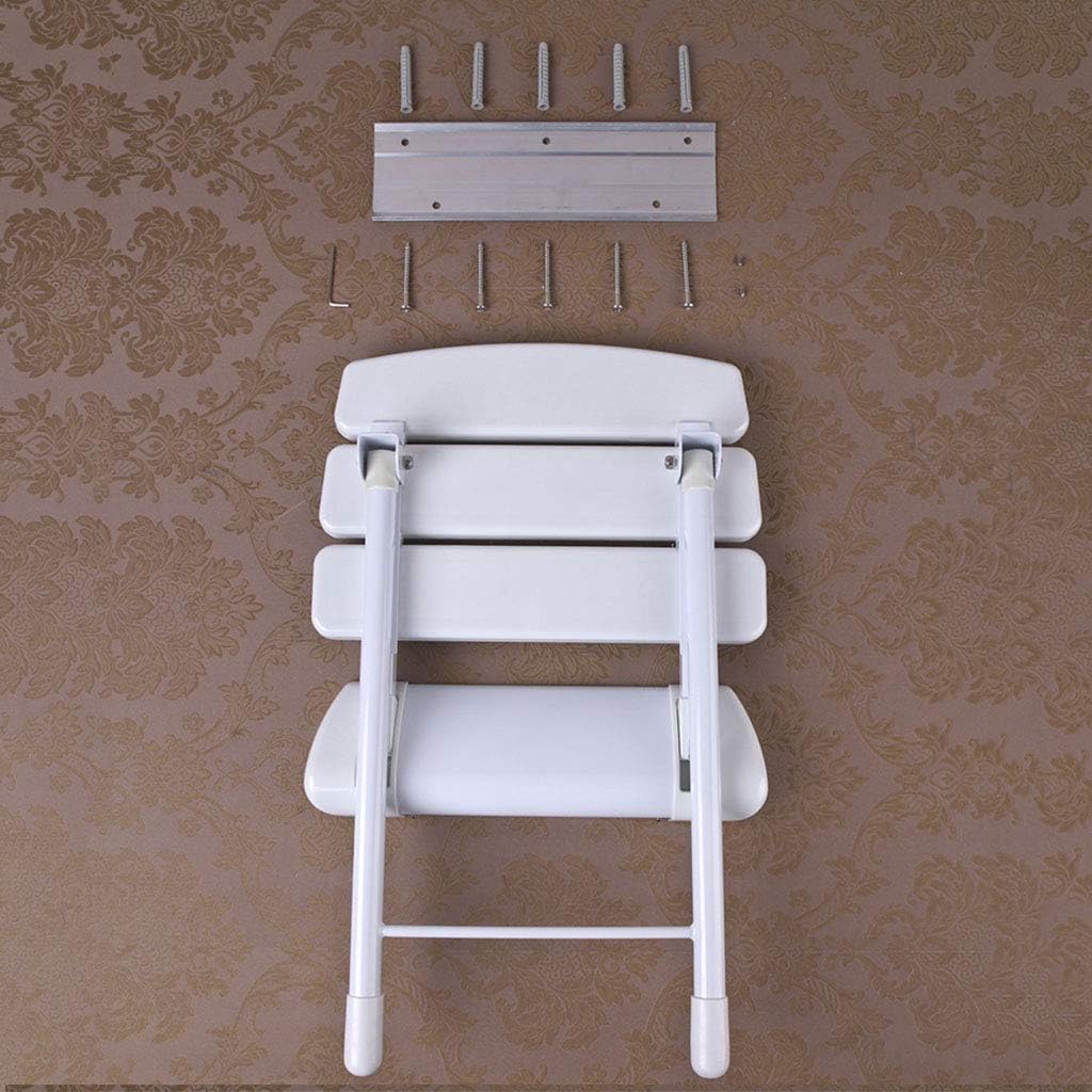 Bath Stools,Wall-Mounted Shower Stool Leg Folding Chair Elderly Person with Disability Shower Wall Chair Shoe Bench