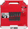 Socket Set For Milwaukee 49-66-7014 1/2' Impact Duty Metric Deep Socket Set (Size:10.8 x 2.7 x 10.5 in) - 14 PC