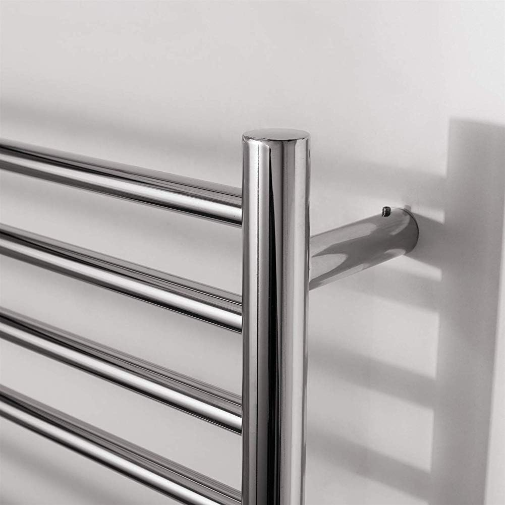 Simplicity Bath Towel Shelf Heated Towel Warmer Rack Chrome Drying Rack 8 Bars Bathroom Wall Mounted Towel Shelf Holder 150 w,