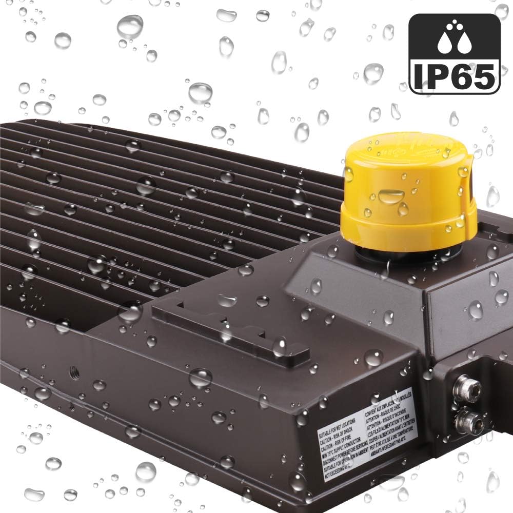 Ledmyplace LED Parking lot Light, 450W Shoebox Light with Dusk to Dawn Photocell, 60750LM, 5700K Daylight, 120-277V, IP65 Waterproof, Commercial Street & Area Lighting for Sports, Stadium,