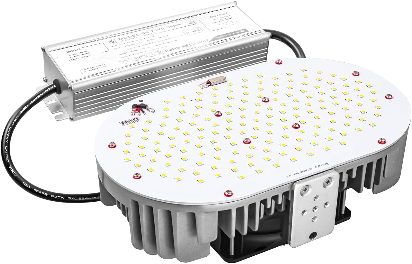 OSTEK 150W LED Shoebox Retrofit Kit, 20250LM 5000K Daylight, E39 Mogul Base, Replace 600W MH/HPS/HID, LED Retrofit Light for for Parking Lot, Street Light, Area Lighting