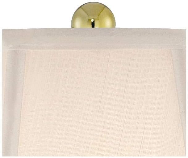 Regency Hill Traditional Style 3-Way Table Lamp with Table Top Dimmer 26.5' High Cut Glass Urn Brass Metal Cream Fabric Empire Shade Decor for Living Room Bedroom House Bedside Nightstand Home