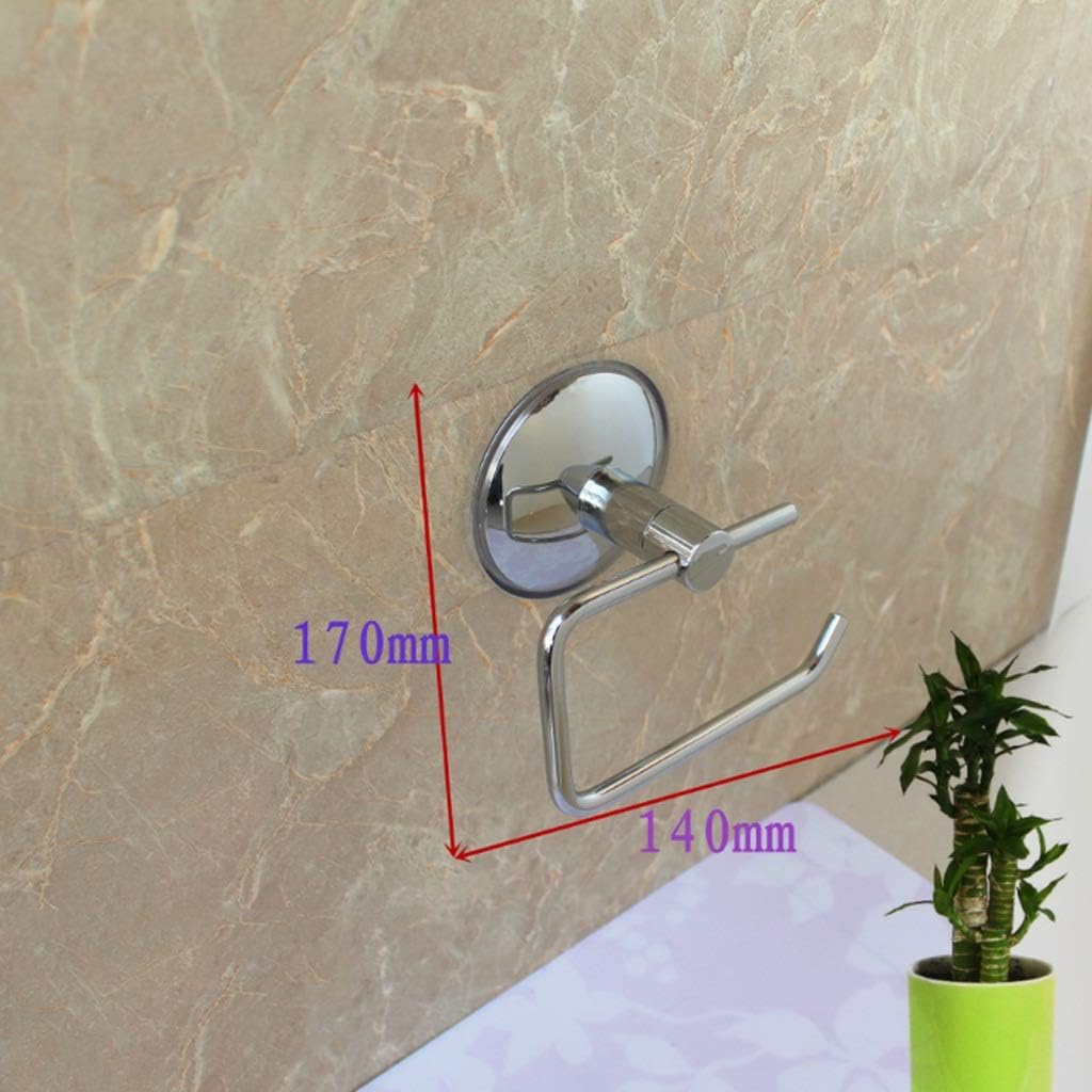 Suction Cup Paper Towel Holder Chrome Plated Stainless Steel Bar for Bathroom Kitchen